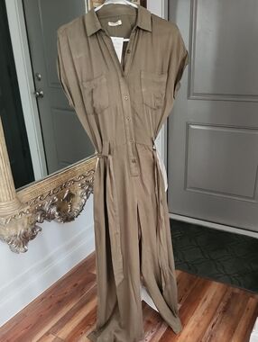 Sneak Peek Relaxed Utility Jumpsuit in Olive